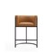 Manhattan Comfort Cosmopolitan Counter Stool in Camel and Black, PK3 3-CS008-CL - alternate 2
